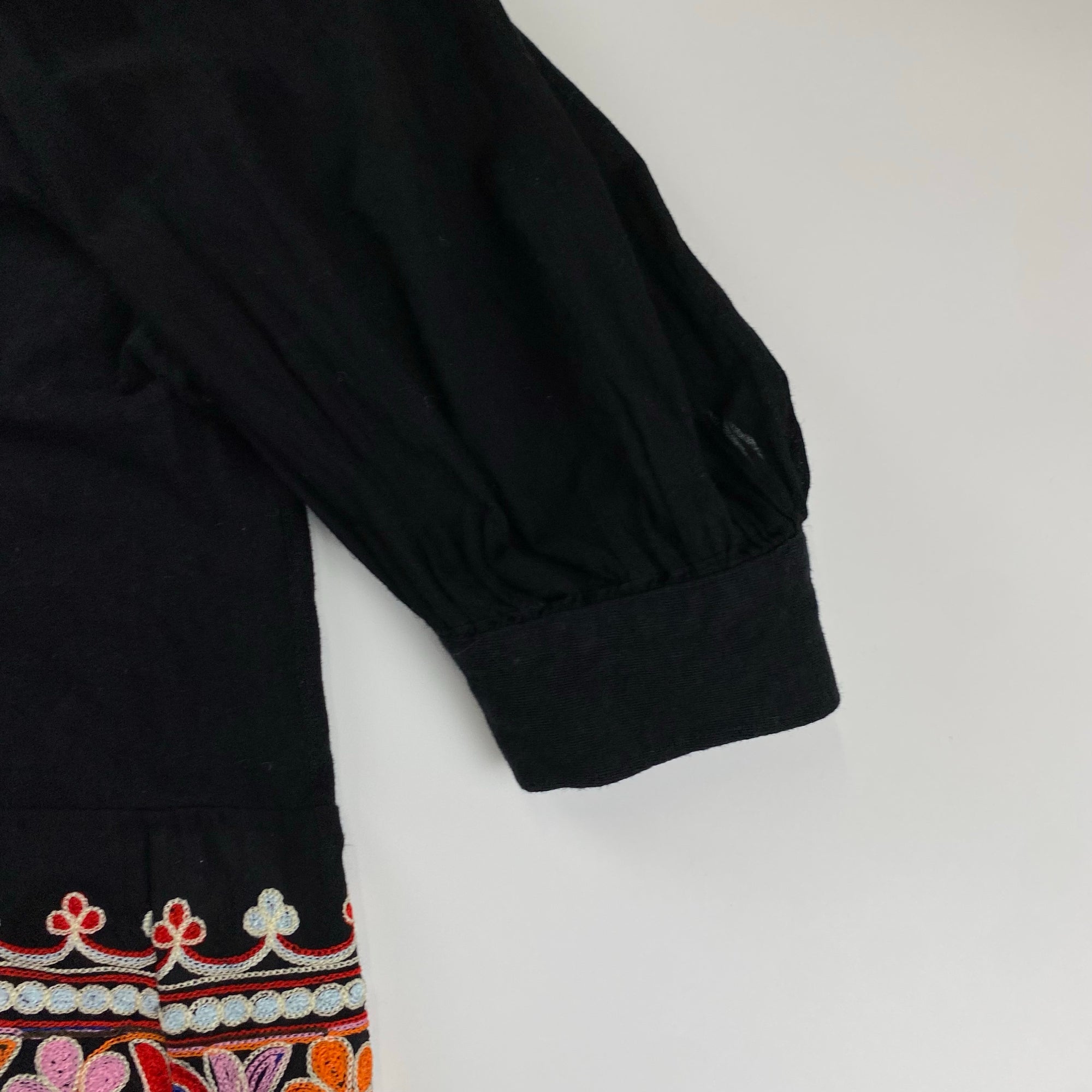 tricot COMME des GARCONS トリコ コムデギャルソン / フラワープリント×刺繍カットソー ブラウス AD2007 SIZE:S-M程度