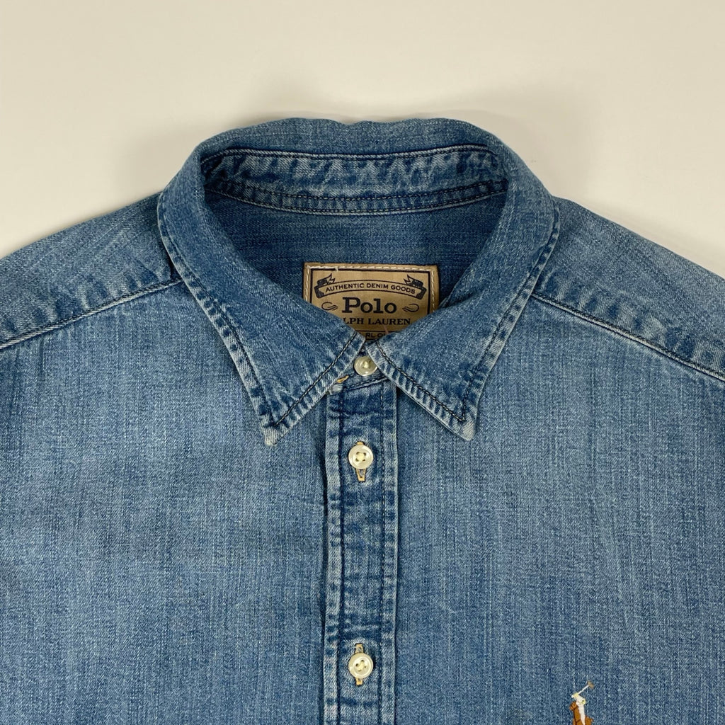 Polo RALPH LAUREN / ワイドショートデニムシャツ 参考定価：28,000程度 SIZE:S