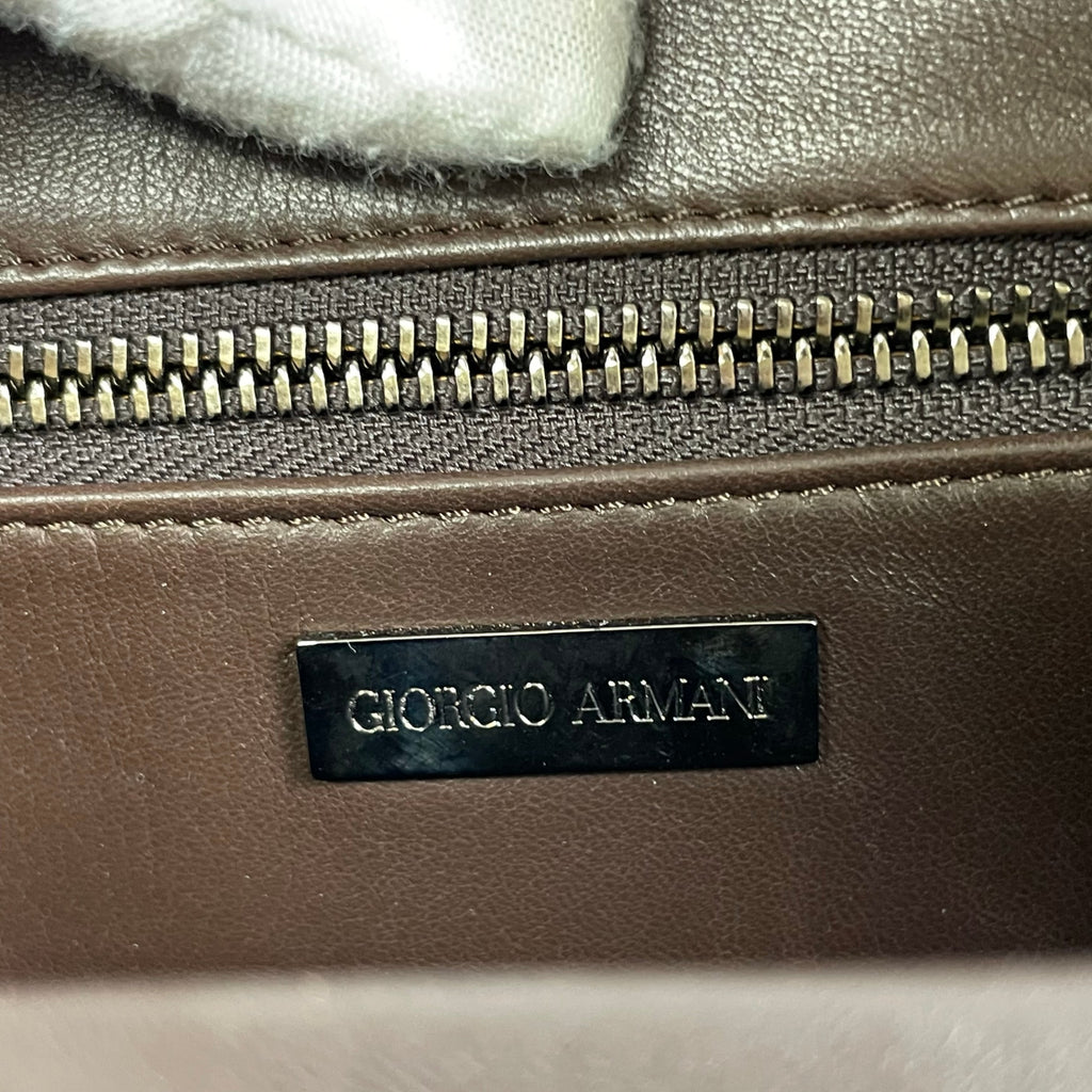 GIORGIO ARMANI / 90-00s ヴィンテージ クロコ型押しハンドバッグ 参考定価：400,000程度