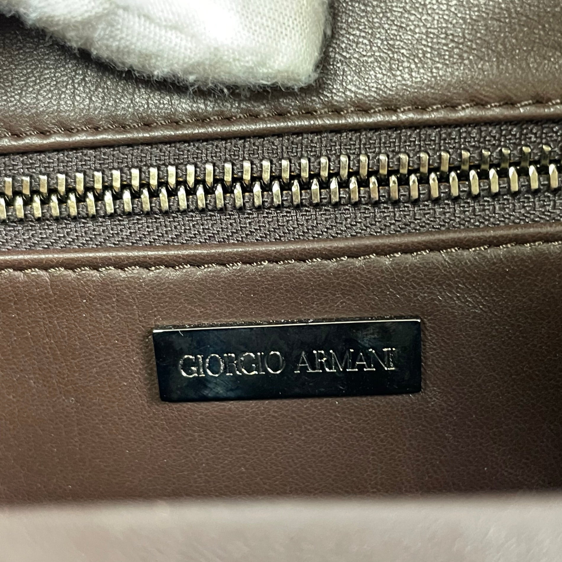 GIORGIO ARMANI / 90-00s ヴィンテージ クロコ型押しハンドバッグ 参考定価：400,000程度