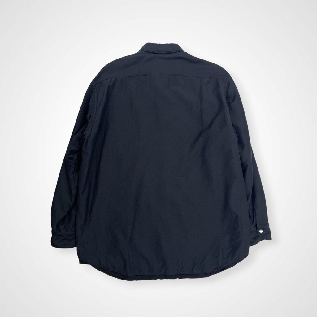 COMOLI コモリ / ナイロンシルク中綿シャツジャケット ブラック 参考定価：48,000+tax SIZE:1