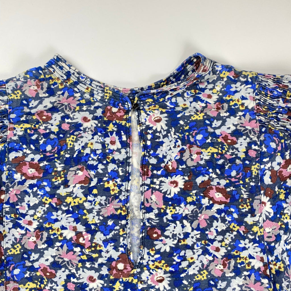 SOULEIADO ソレイアード / フラワープリント クロップドブラウス ボリュームスリーブ SIZE：36