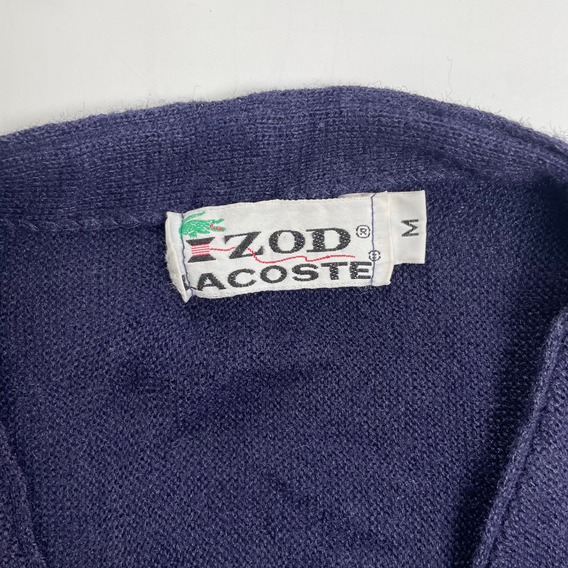 70s IZOD LACOSTE アイゾッド ラコステ / ヴィンテージ アクリルカーディガン 美品 SIZE:M