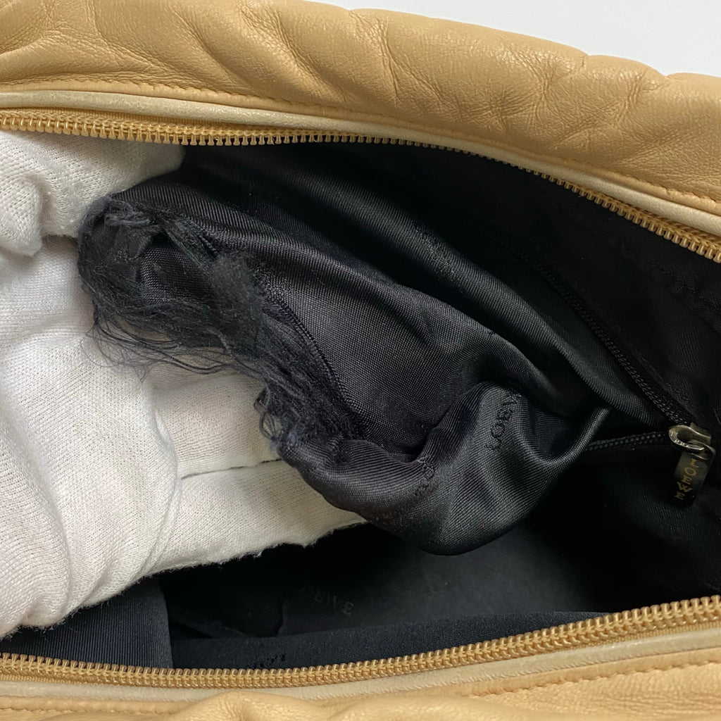 LOEWE ロエベ / ミニボストンハンドバッグ ラムレザー ベージュ