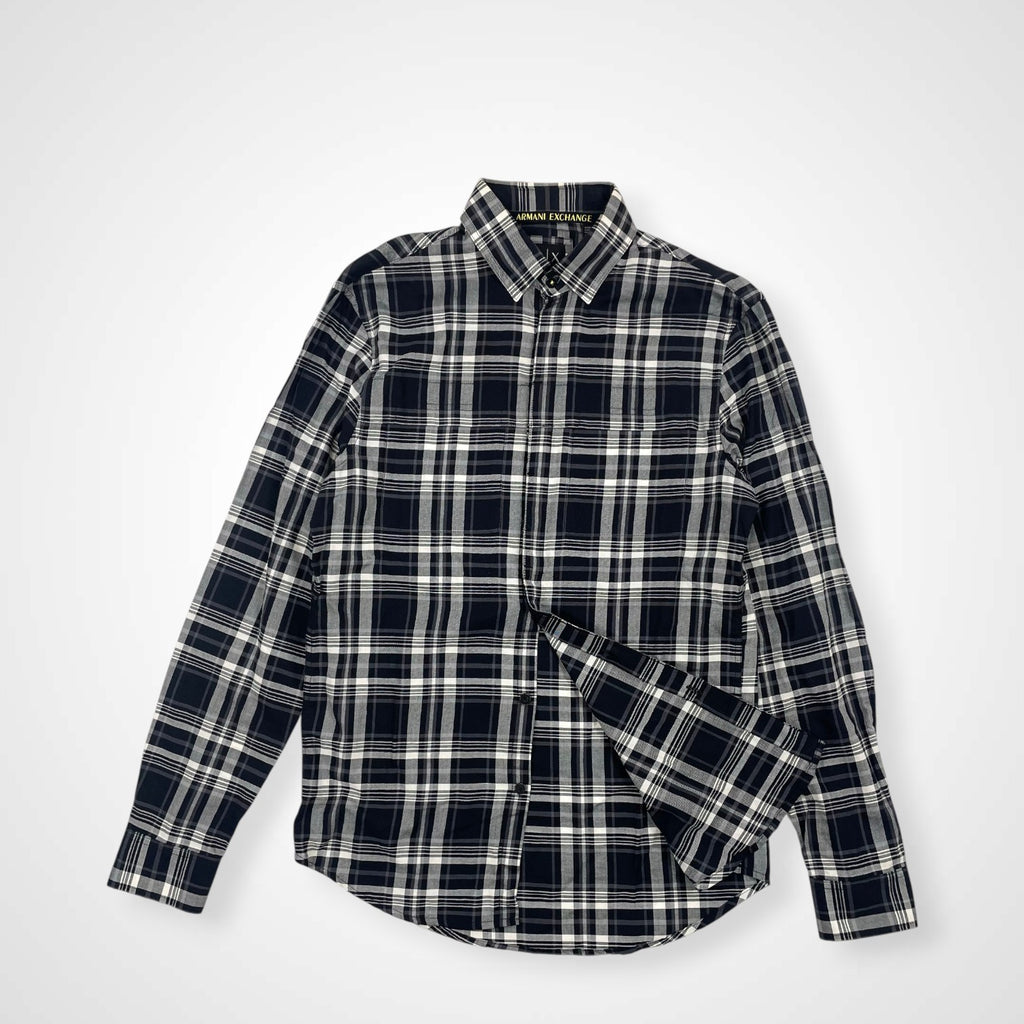 ARMANI EXCHANGE アルマーニ エクスチェンジ / ハイドポケットチェックシャツ 参考定価：25,000程度 SIZE:S