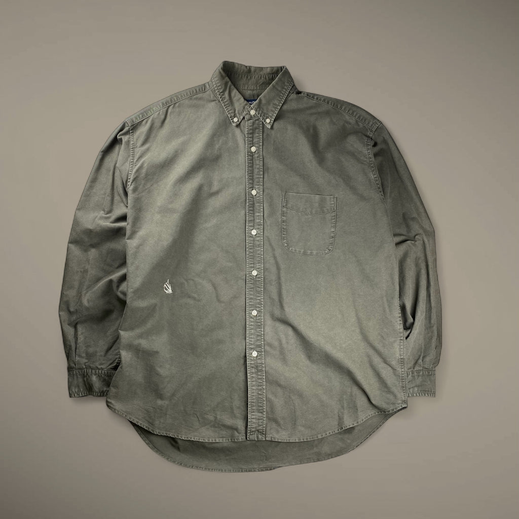 NAUTICA ノーティカ / ビッグ ボタンダウンシャツ 墨黒 長谷川 昭雄 SIZE:XXL