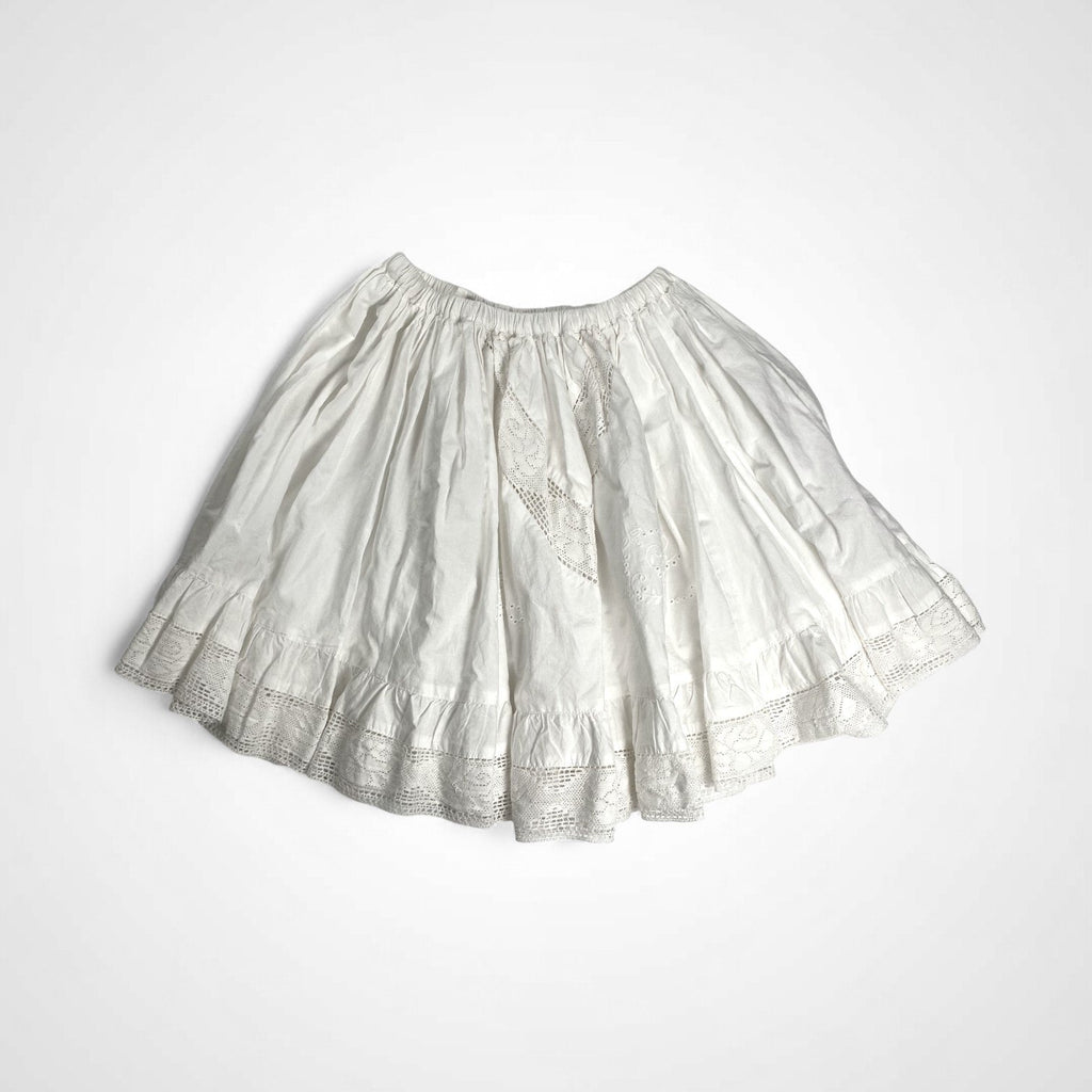 crinkle × slobe iena クリンクル クリンクル クリンクル × スローブイエナ / 2way embroideryミニスカート ホワイト タグ付 SIZE:FREE