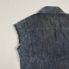DIESEL ディーゼル / 00sライダースフェードデニムベスト SIZE:M