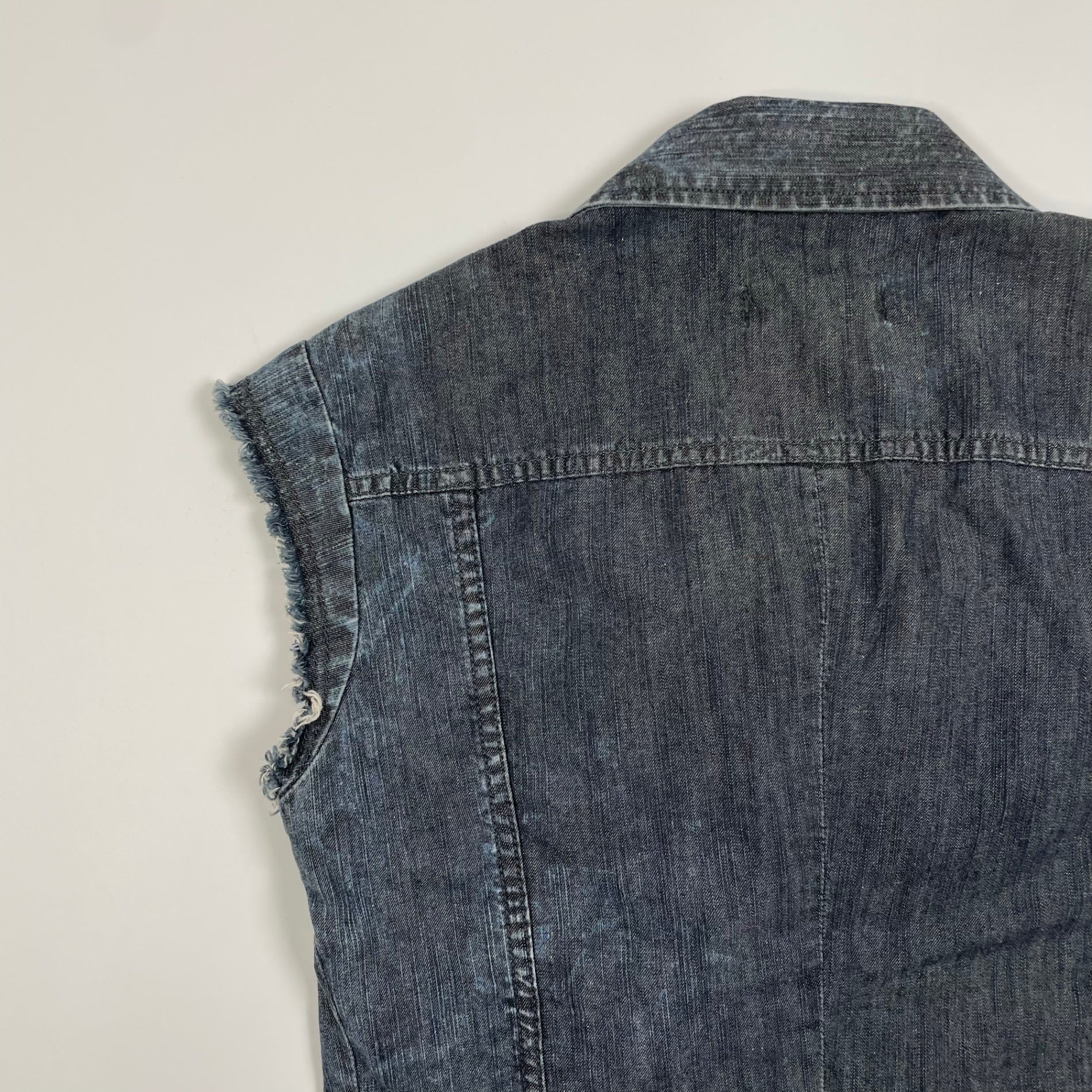 DIESEL ディーゼル / 00sライダースフェードデニムベスト SIZE:M