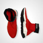 BALENCIAGA バレンシアガ / SPEED TRAINER CUFFED ロゴ レッド×ブラック 参考定価：130,000程度 SIZE:28.5