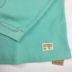 【タグ付・美品】 Tie-up タイアップ / WAFFLE BIG THERMAL サーマル ブルー コットン100％ 日本製 参考定価：18,000+tax SIZE:M
