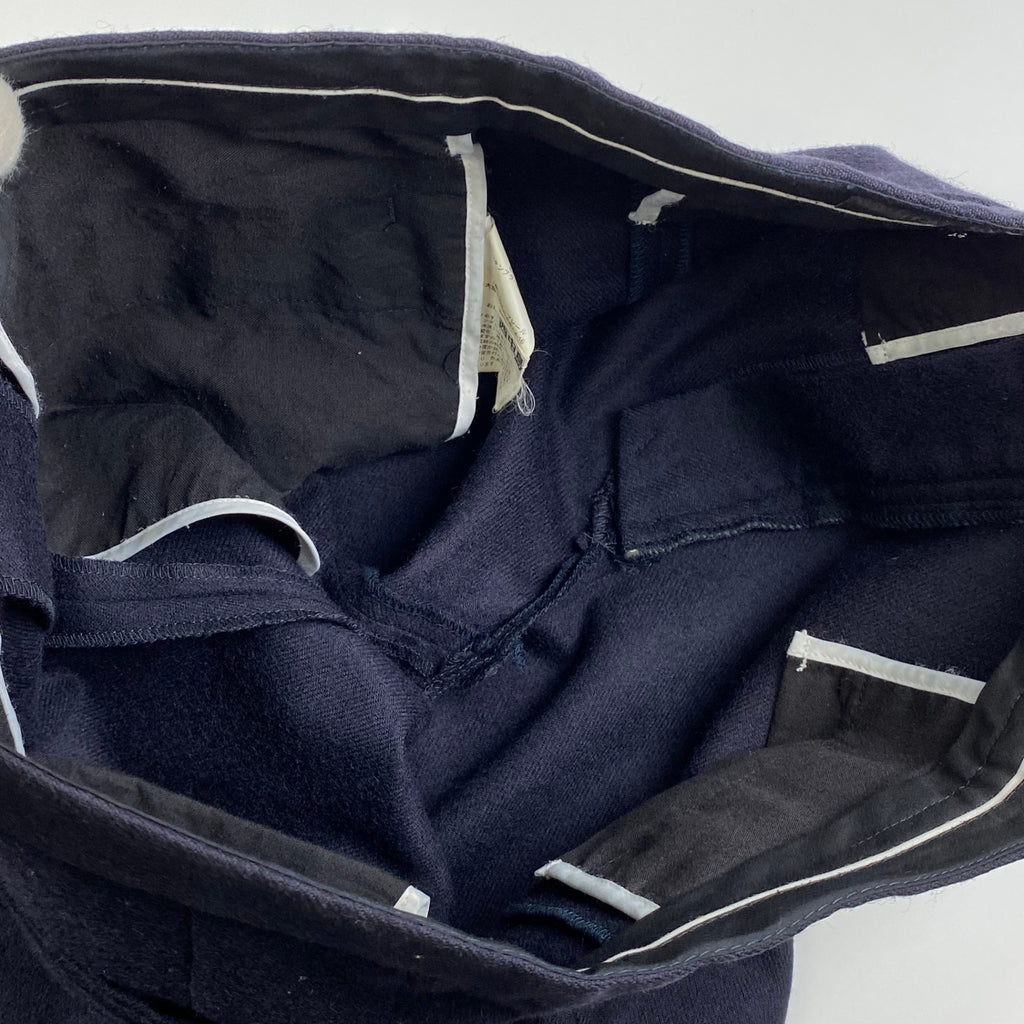 【04AW wave期】 RAF SIMONS ラフシモンズ / エンブロイダリー ミニマル スラックス ネイビー SIZE:46