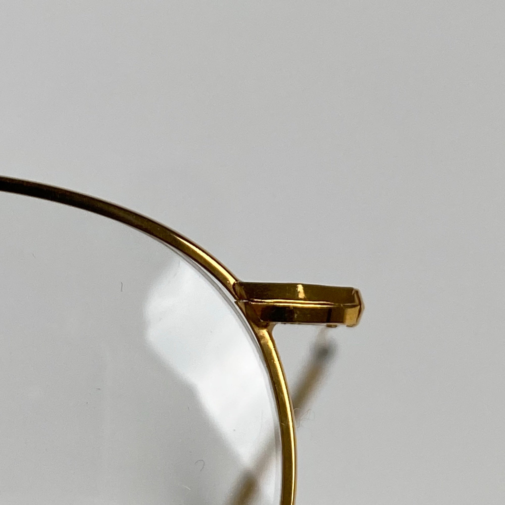 【70年代 デッドストック】 Hilton Classic ヒルトン クラシック / PANTO パント型 アイウェア 伊達メガネ デモレンズ入 K14 ロールドゴールド SIZE:49-20 111