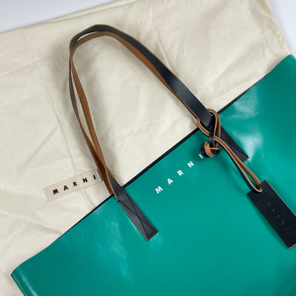 MARNI マルニ / TRIBECAトート トライベッカ グリーン×ブラック 参考定価：45,000+tax