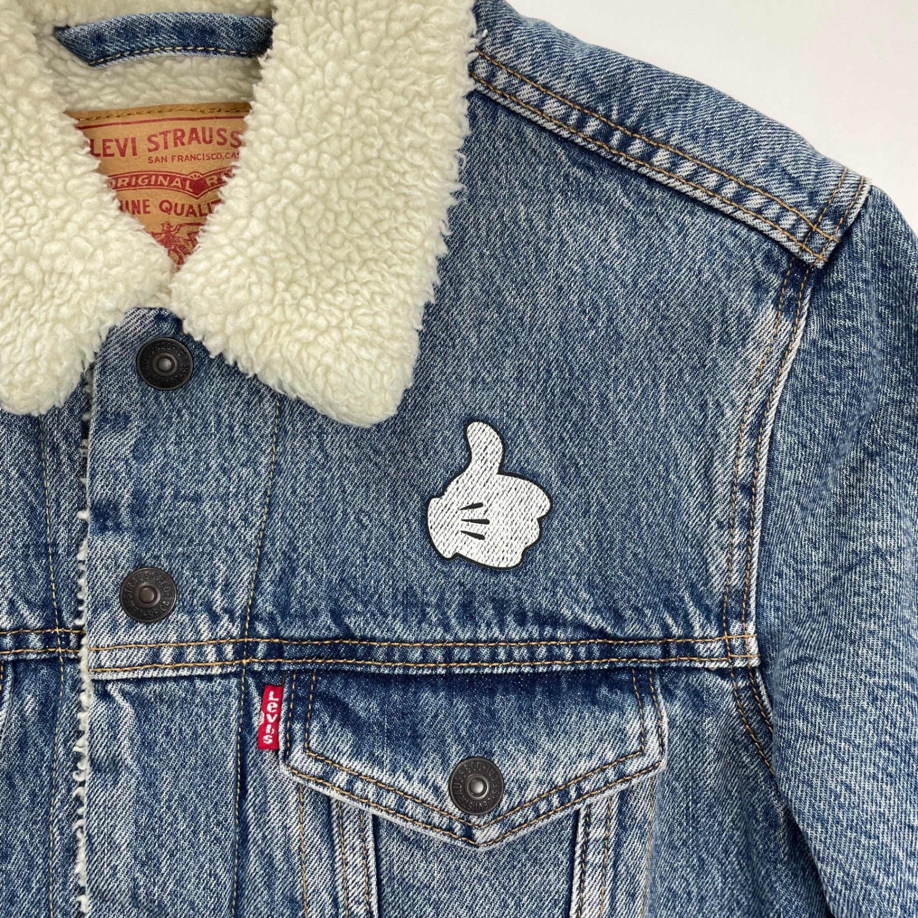 Levi's × MICKEY MOUSE リーバイス ミッキーマウス DISNEY ディズニー / コラボ トラッカージャケット ランチジャケット ミッキー90周年 参考定価：15,000+tax SIZE:S