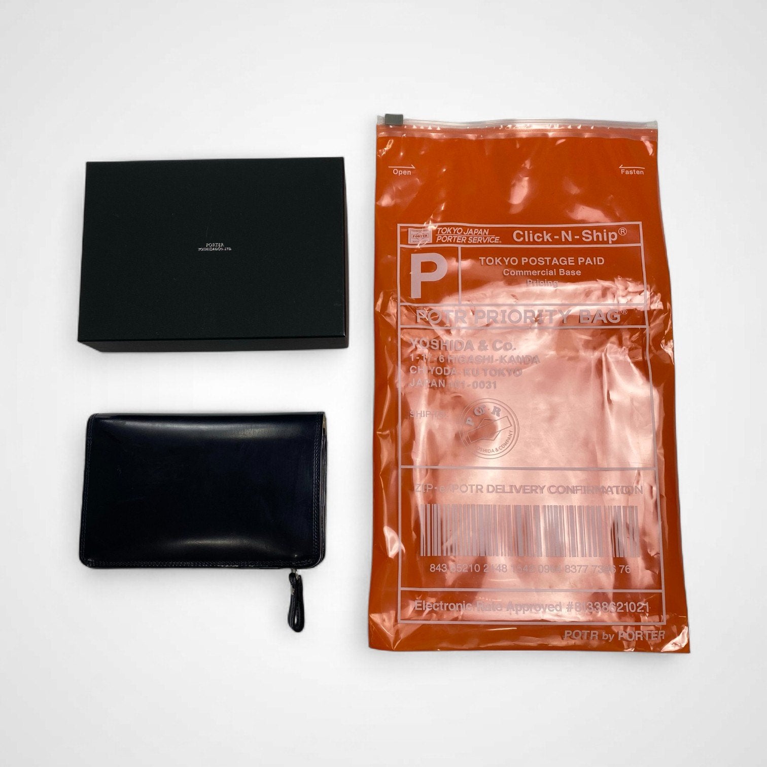 PORTER ポーター / COUNTER ホースハイドウォレット ブラック 参考定価：43,000+tax