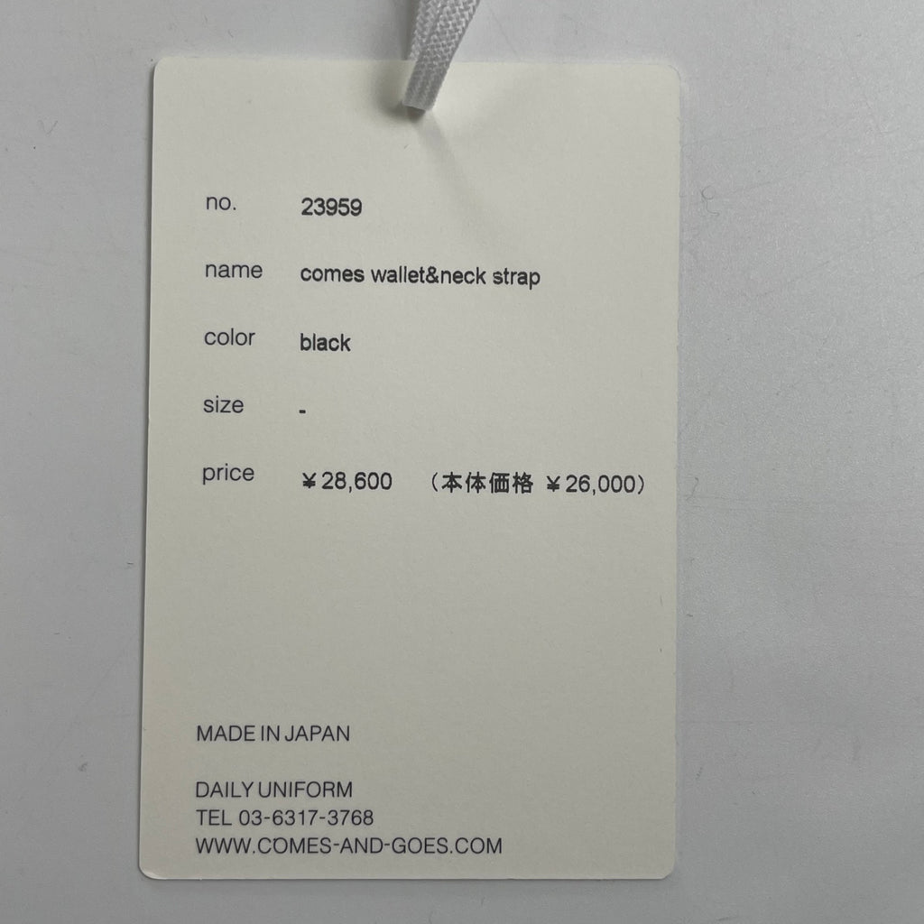 COMES AND GOES カムズアンドゴーズ / comes wallet & neck strap 23959 参考定価：26,000+tax