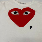 PLAY COMME des GARCONS / ハート＆ラインストーン Tシャツ AD2009 SIZE:S