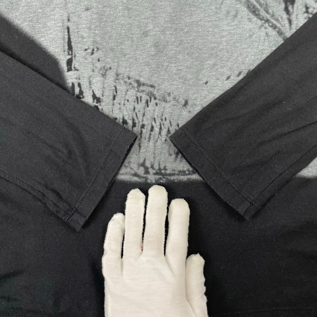 BLACK BARRETT BY Neil Barrett / VネックグラフィックTEE 長袖 SIZE:3