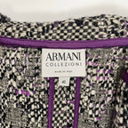 ARMANI COLLEZIONI アルマーニ コレッツォーニ / バージンウール ツイードビッグカラージャケット 参考定価：100,000程度 SIZE：40