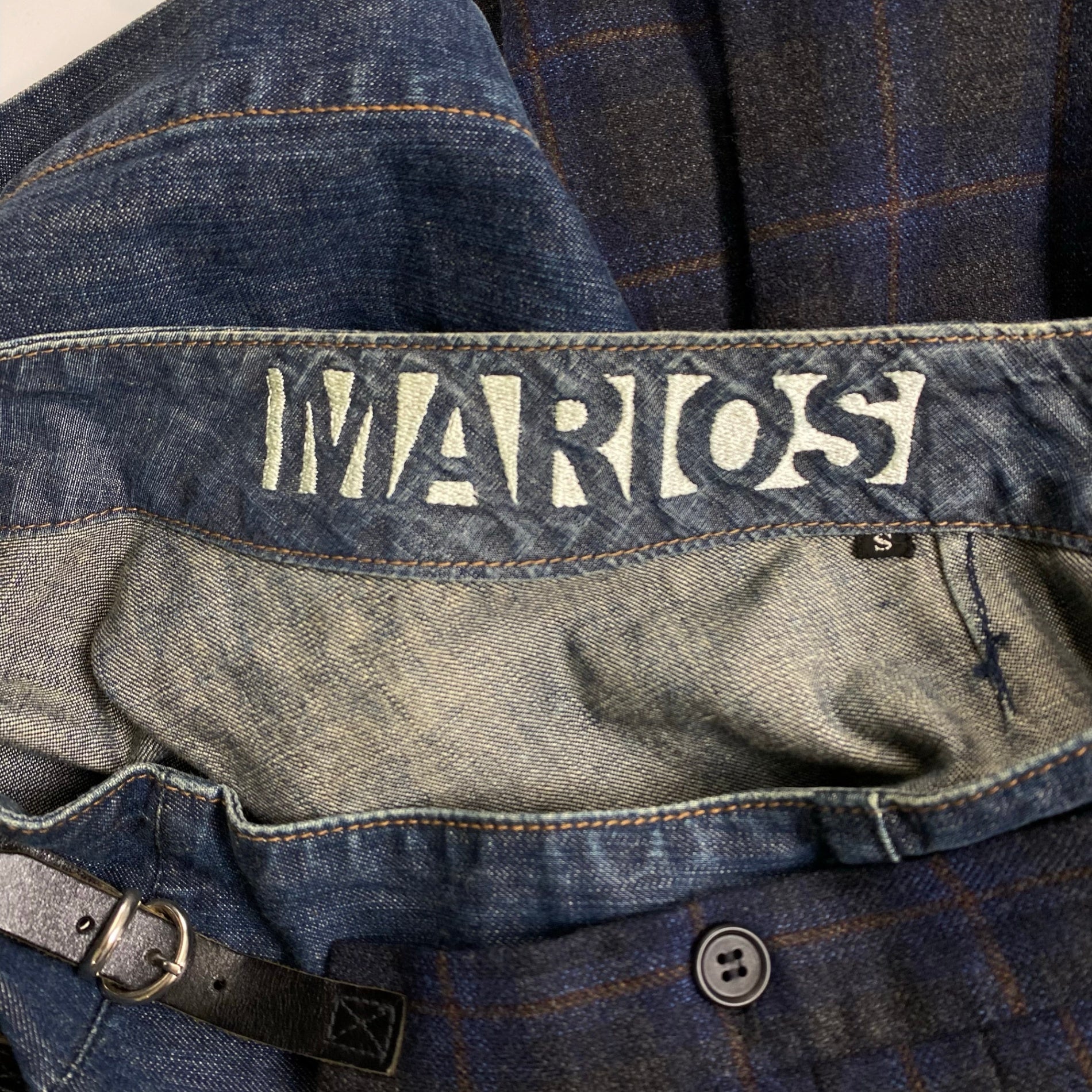 MARIOS マリオス / 変形 ラップスカート デニムレイヤード SIZE：S