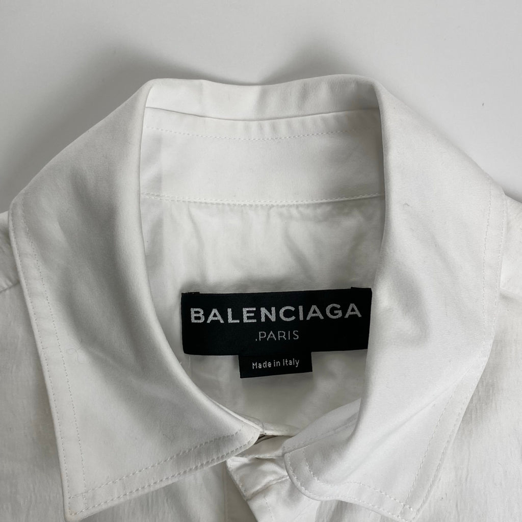 【デムナ期 ユニセックス】 BALENCIAGA バレンシアガ / WESTERN SHORT SLEEVE SHIRT スナップ シャツ ホワイト SIZE:37