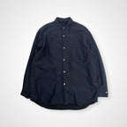 COMOLI コモリ / ナイロンシルク中綿シャツジャケット ブラック 参考定価：48,000+tax SIZE:1