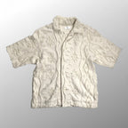 RHC ron herman classics ロンハーマンクラシック / フラワー ジャガードシャツ オープンカラー ホワイト SIZE:XS