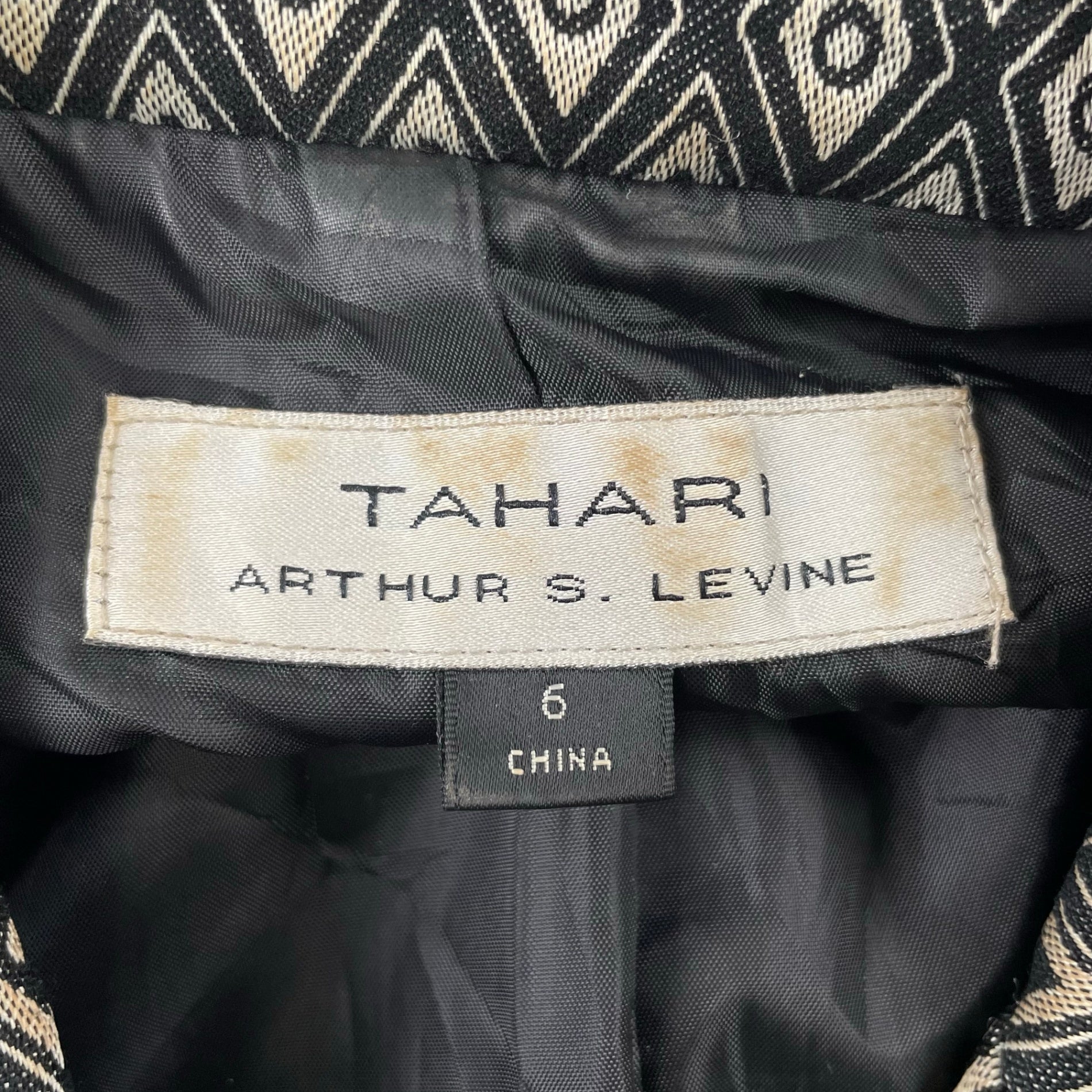 VINTAGE / 【TAHARI】ジャガードジャケット SIZE：6