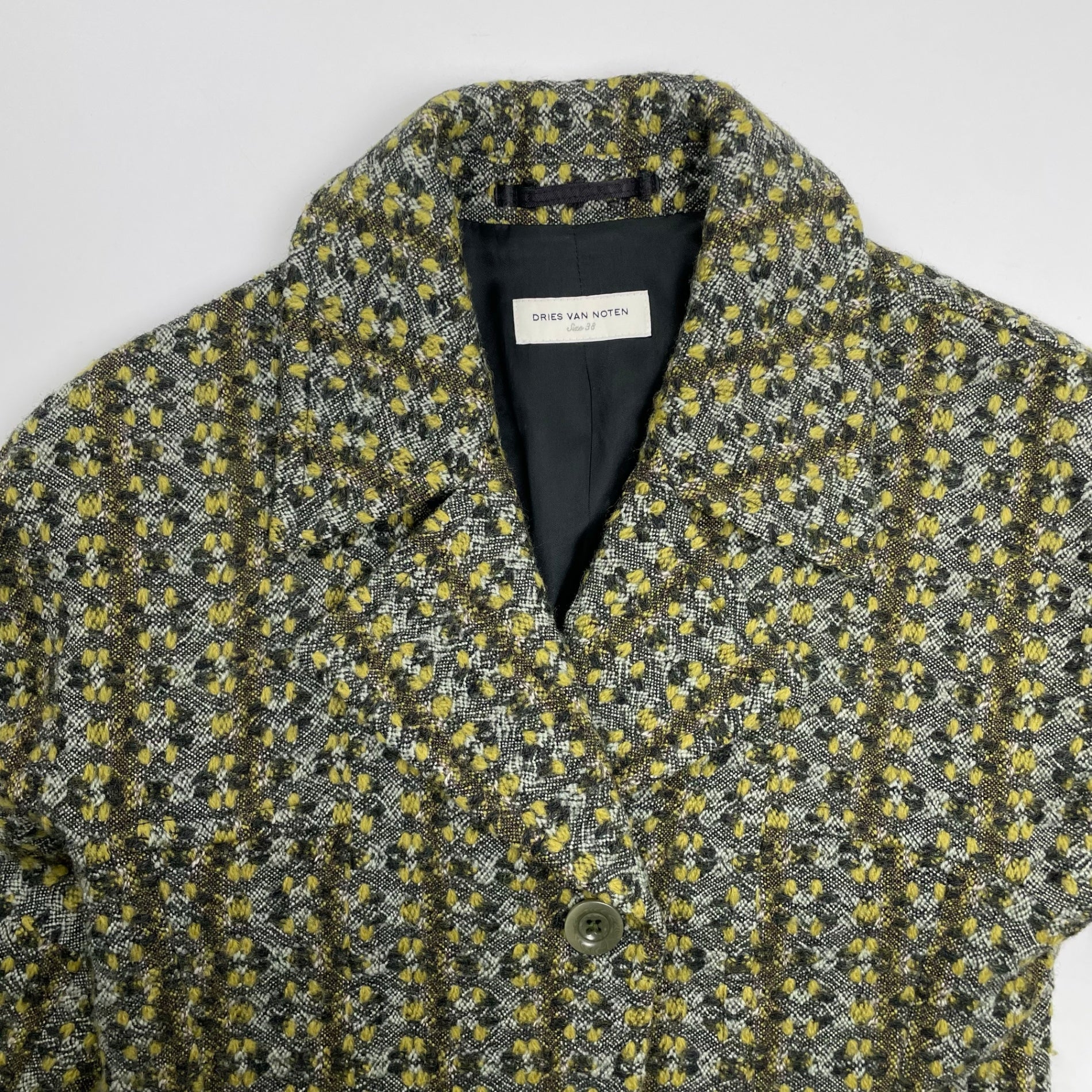 DRIES VAN NOTEN ドリスヴァンノッテン / ファンシーツイードジャケット 参考定価：200,000程度 SIZE：38