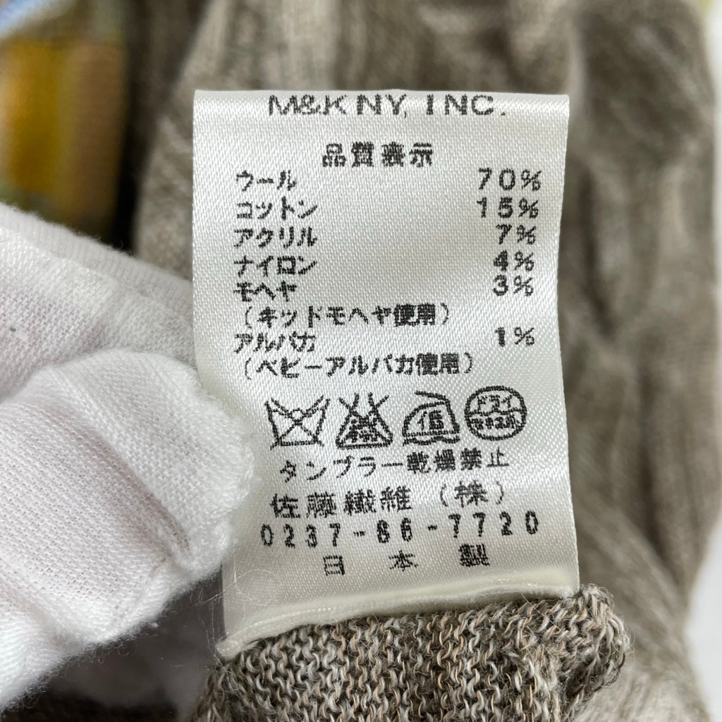 M.&KYOKO / Vネックニットチュニック 参考定価：30,000程度 SIZE:2