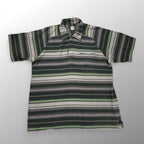 01SS UNDERCOVER アンダーカバー / アーカイブ ネオンボーダー ポロシャツ グレー×グリーン Z239-2 SIZE:M