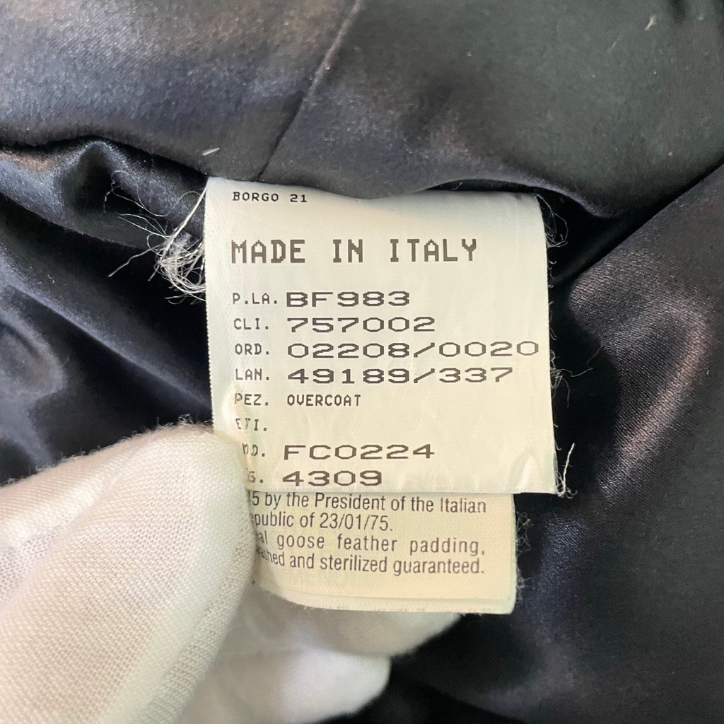 GIORGIO ARMANI / ピュアシルクダウンジャケット BORGO21製 参考定価：600,000程度 SIZE:42