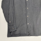 Ermenegildo Zegna エルメネジルドゼニア / コットンヘリンボーンシャツ 貝ボタン SIZE:S