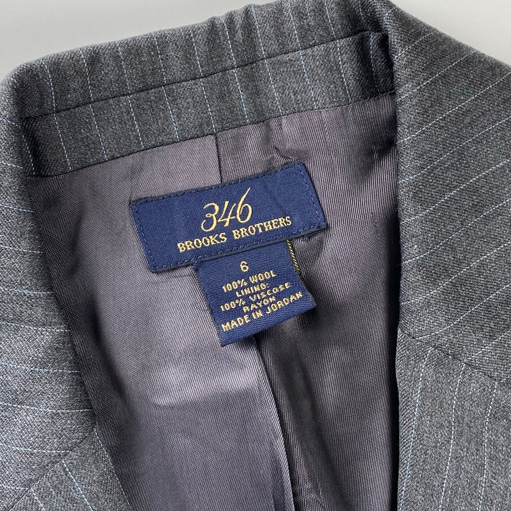 346 Brooks Brothers ブルックスブラザーズ / ストライプ テーラードジャケット レディース SIZE：6（L-XL程度）