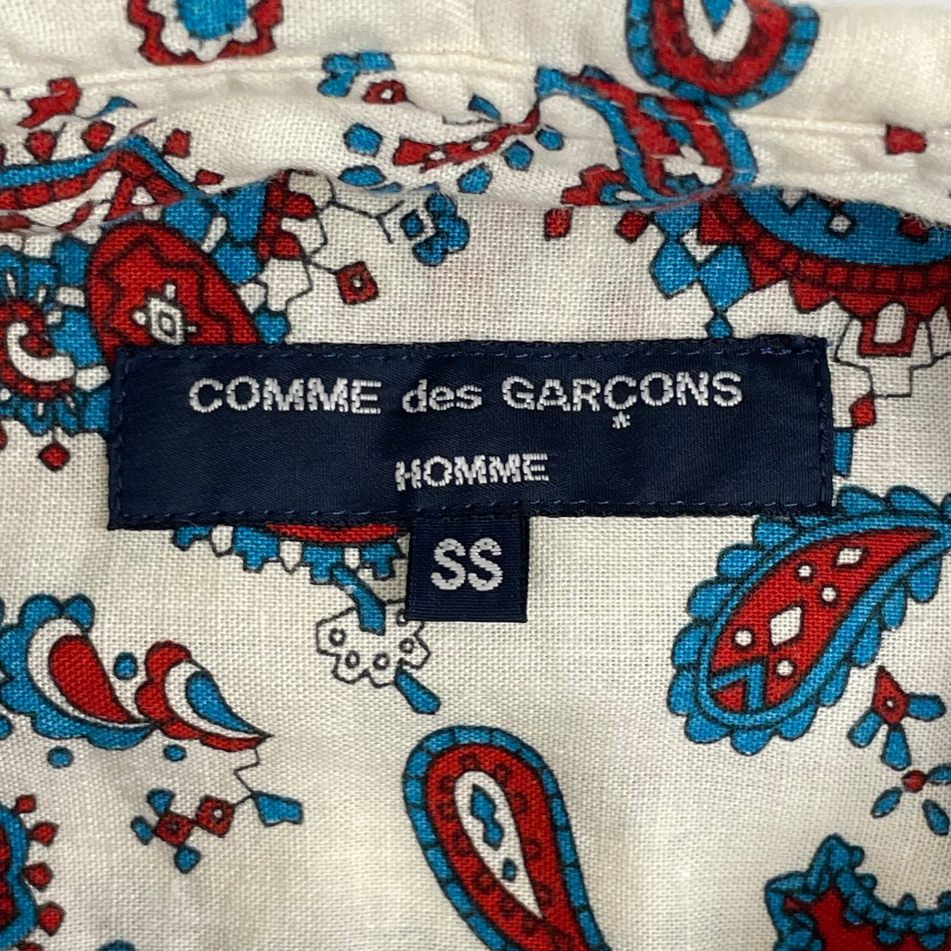 COMME des GARCONS HOMME / ペイズリーシャツ AD2006 SIZE:SS(M程度)