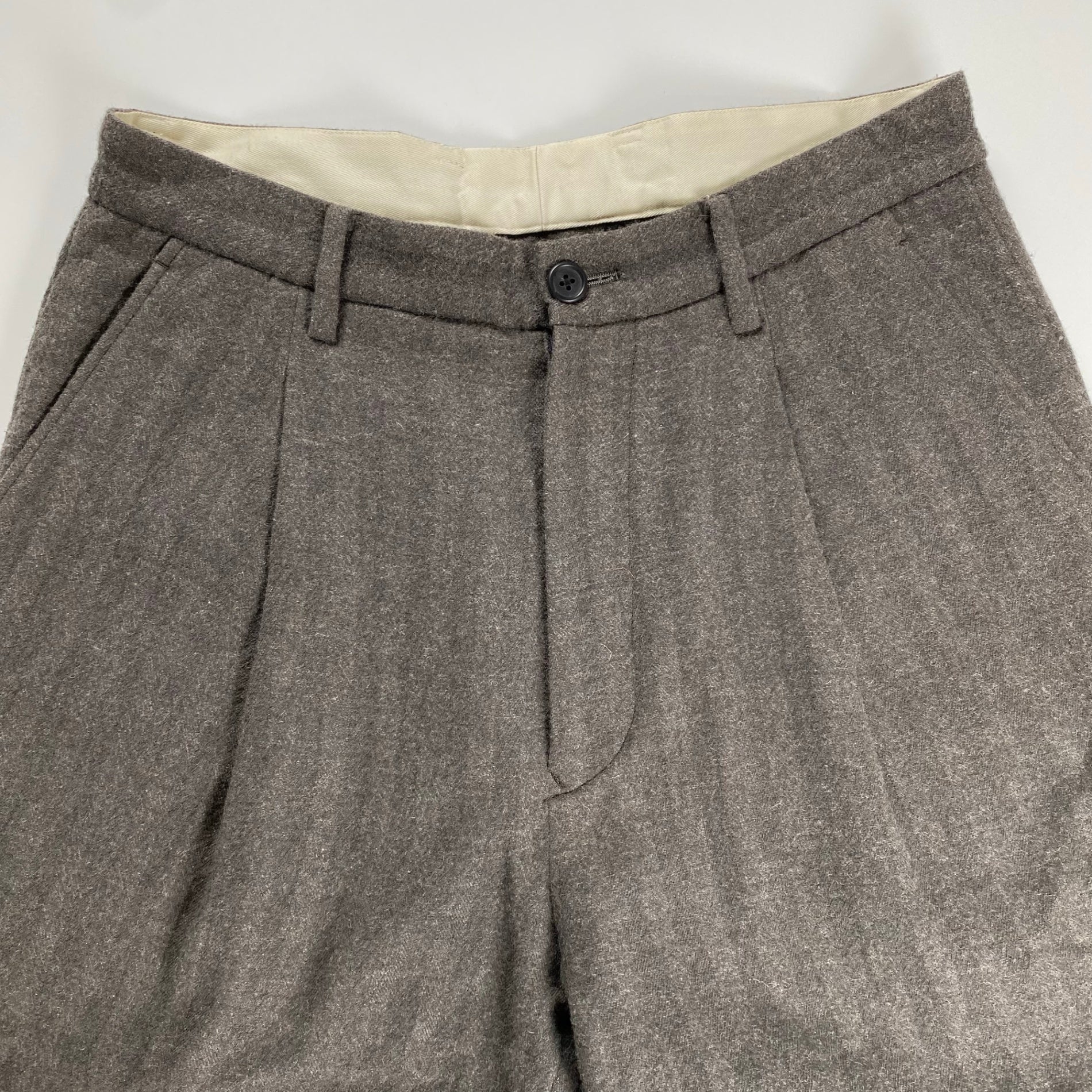 URU ウル / ウールリネンスラックス ハイドストライプ 16FUP09 参考定価：28,000+tax