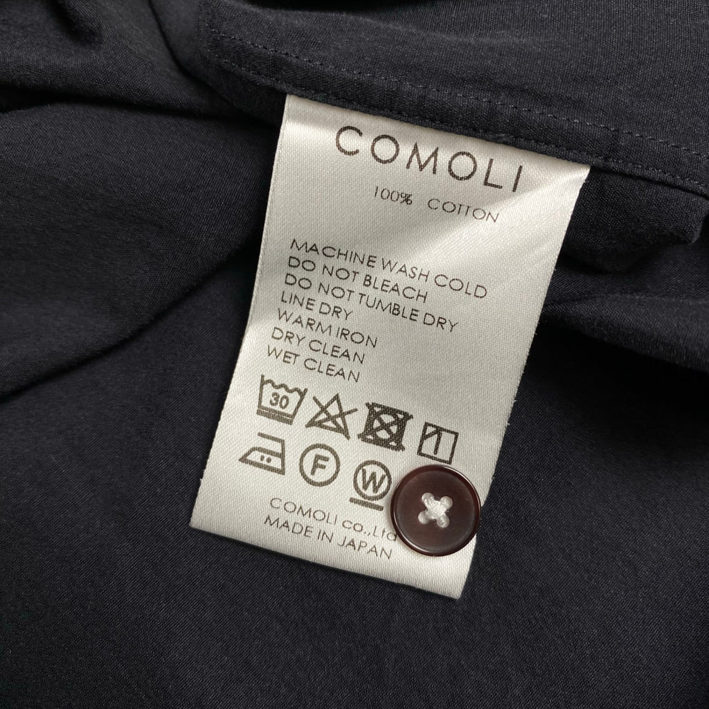 COMOLI コモリ / コモリショートスリーブシャツ ブラック 美品 R01-02008 SIZE:1
