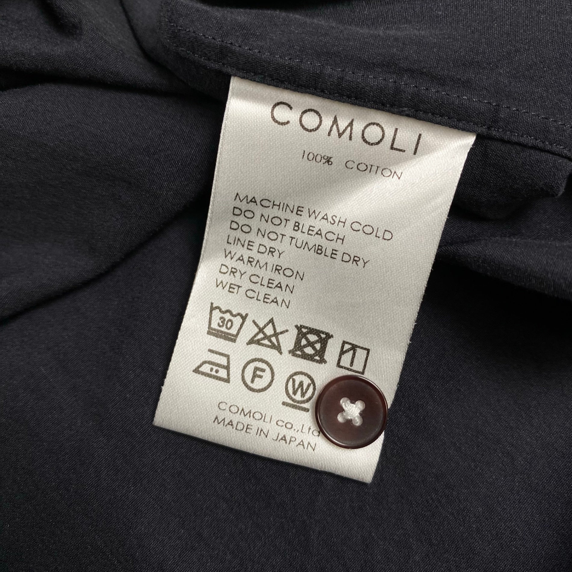 COMOLI コモリ / コモリショートスリーブシャツ ブラック 美品 R01-02008 SIZE:1