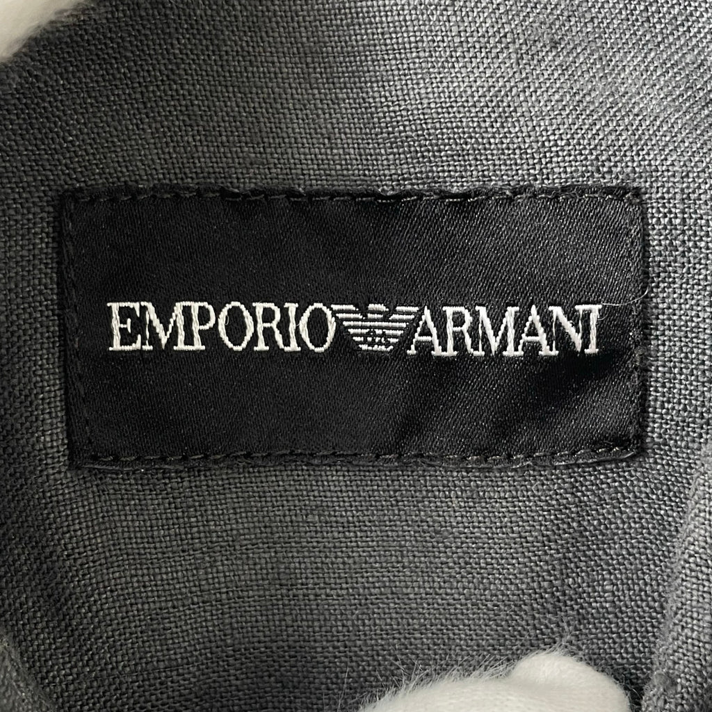 EMPORIO ARMANI / ダスティリネンシャツ 参考定価：42,000程度 SIZE:39