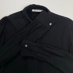 T by ALEXANDER WANG アレキサンダーワン / クロップドシャツ レーヨンギャバ ブラック  参考定価：35,000程度 SIZE:0