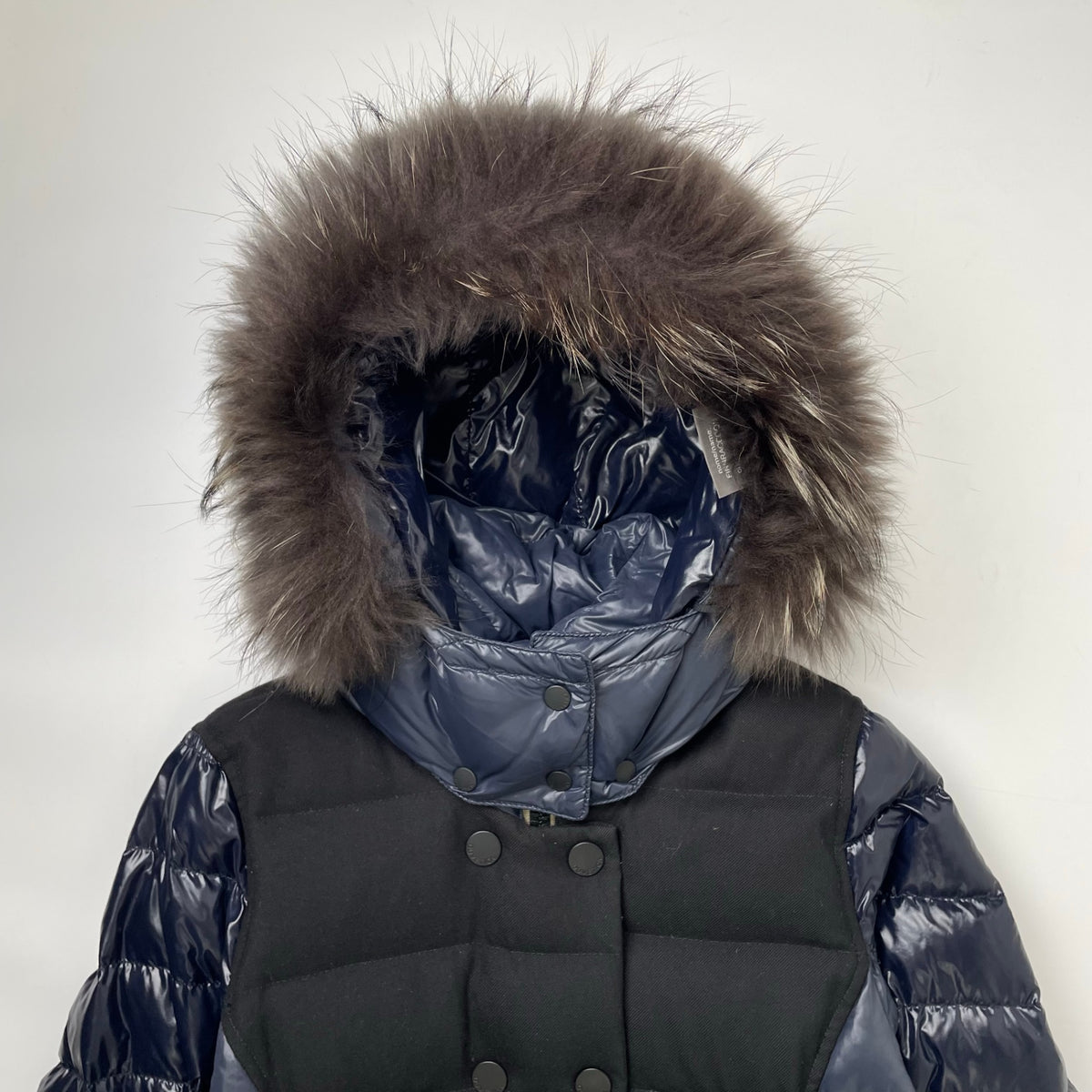 DUVETICA / ウールカシミヤMIX切替ダウンコート 参考定価：120,000程度 SIZE:44