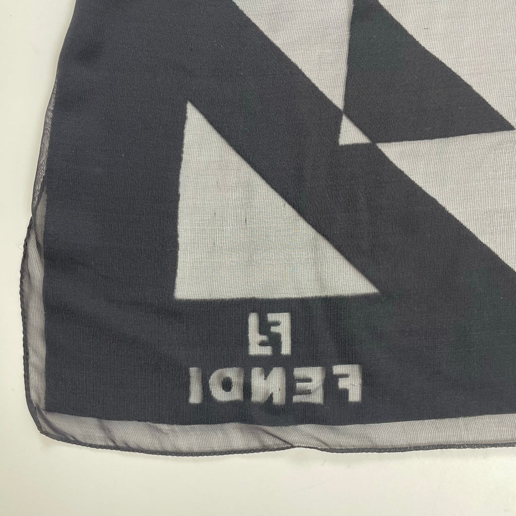 FENDI フェンディ / ヴィンテージシルクMIXシアースカーフ SIZE:95cm×95cm