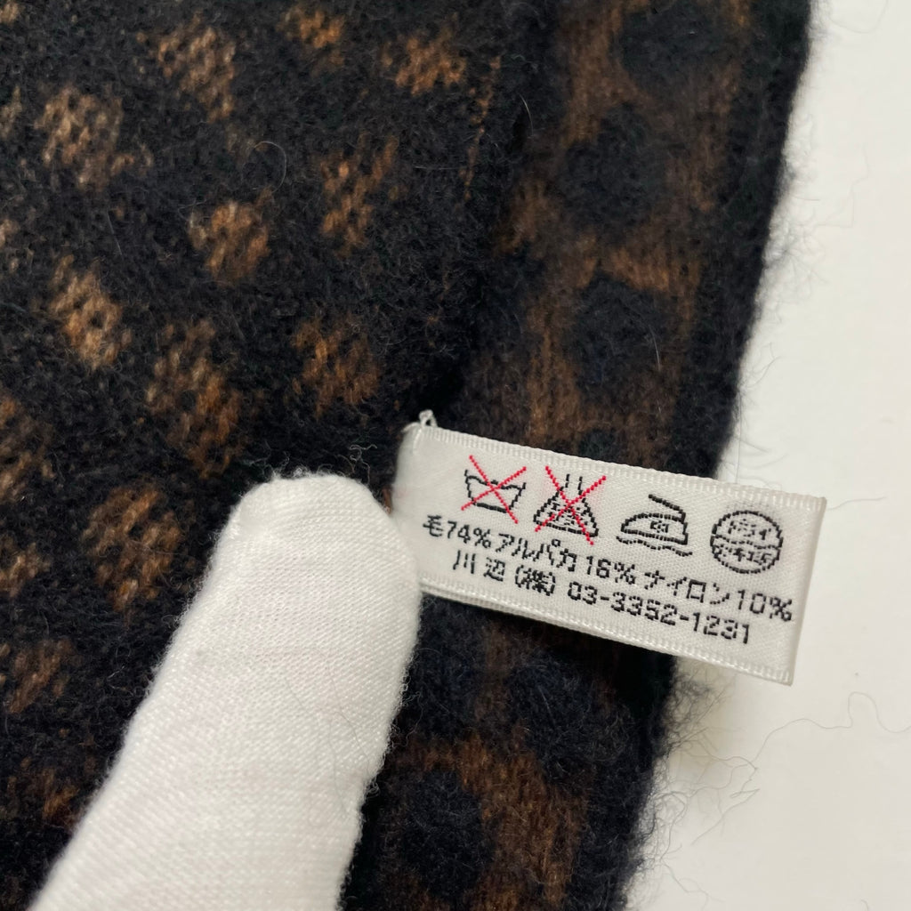 YVES SAINT LAURENT / ヴィンテージ カサンドラロゴ レオパードマフラー