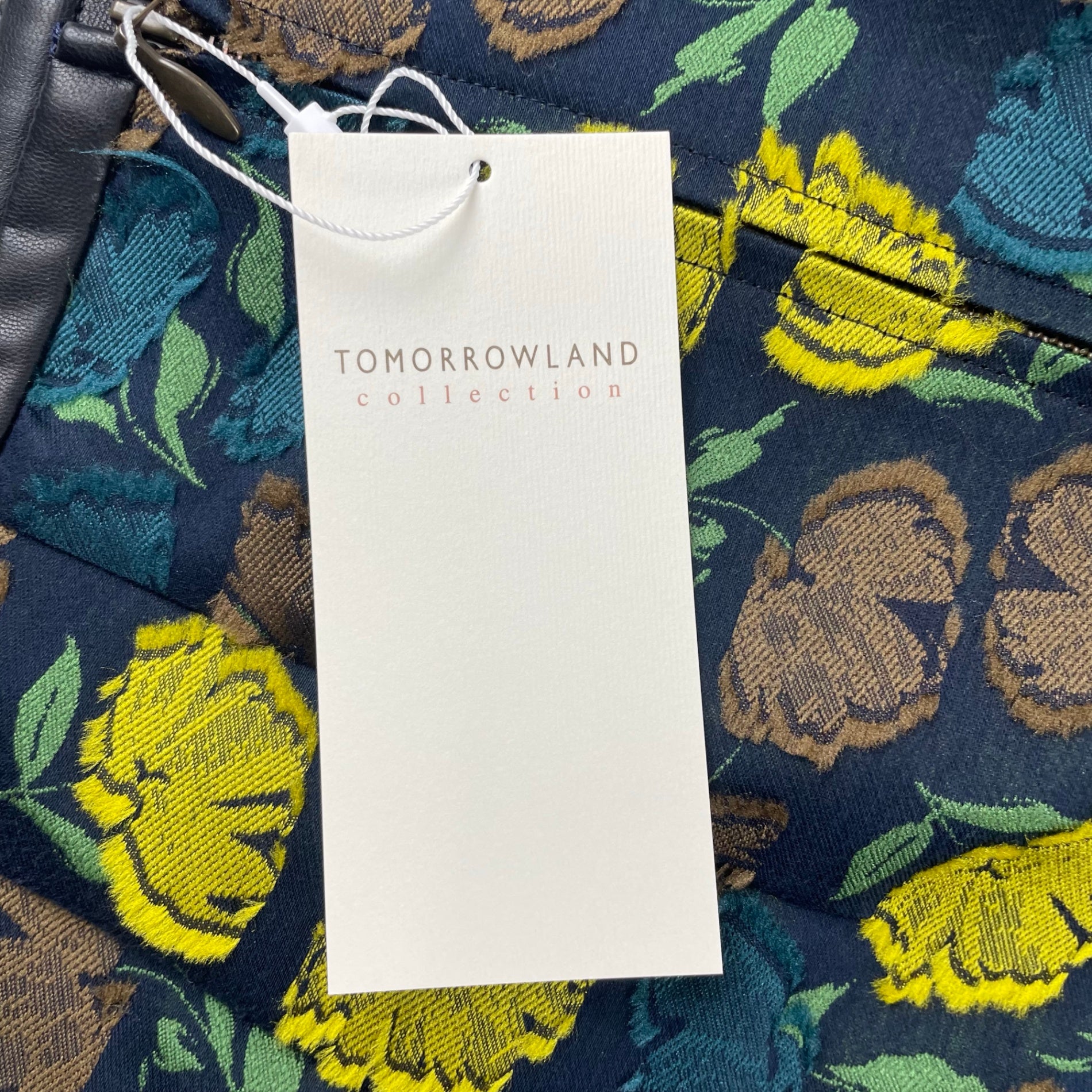 TOMORROWLAND collection トゥモローランドコレクション / カットフラワージャカード Iラインミディスカート 未使用品 参考定価：27,000+tax SIZE:34