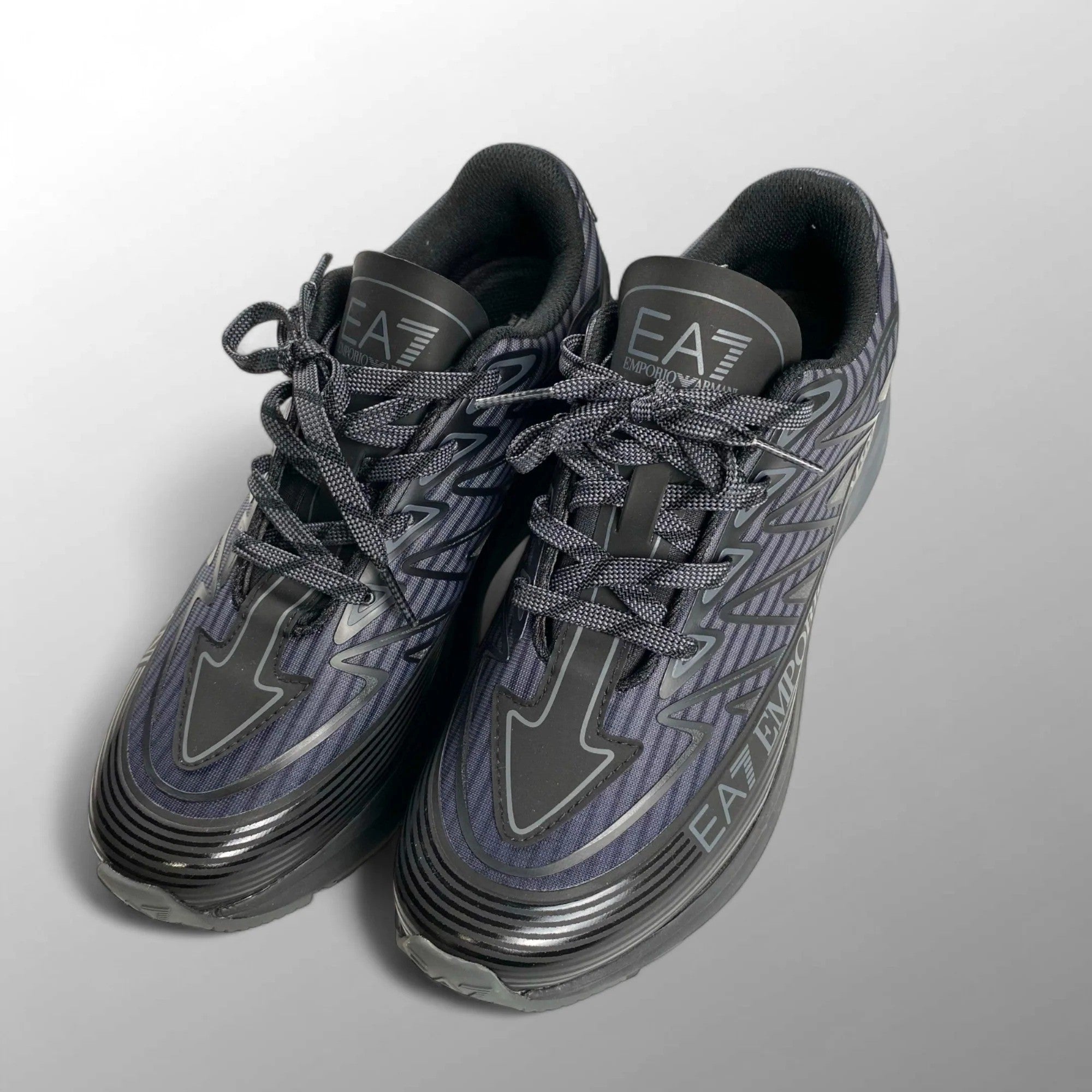 EMPORIO ARMANI エンポリオ アルマーニ / ローカットスニーカー ロゴ 厚底 ネイビー×ブラック 参考定価：45,000程度 SIZE:26cm程度