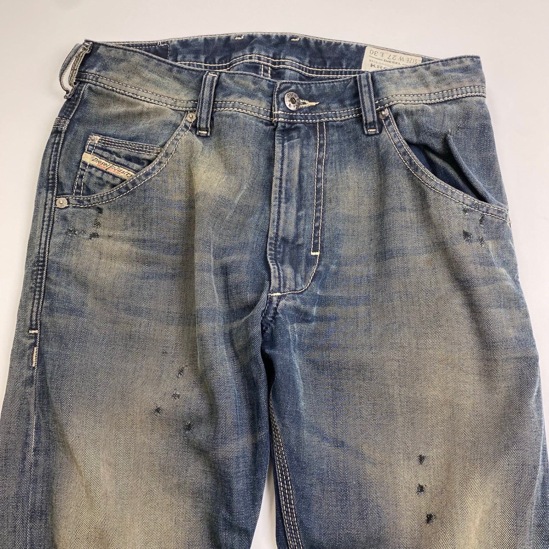 DIESEL ディーゼル / KROOLEY 0660Q ヘリンボーン デニムパンツ SIZE:W27 L30