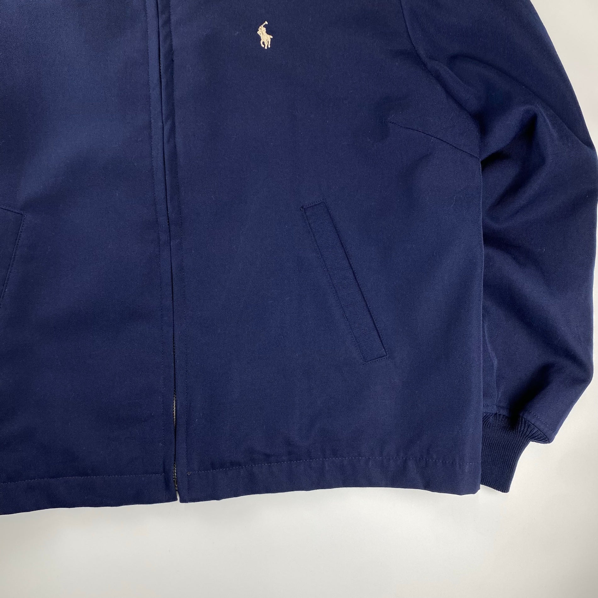 90s USA製 Polo by Ralph Lauren ポロバイラルフローレン / コットンギャバジン スウィングトップ エポレット付 SIZE:L