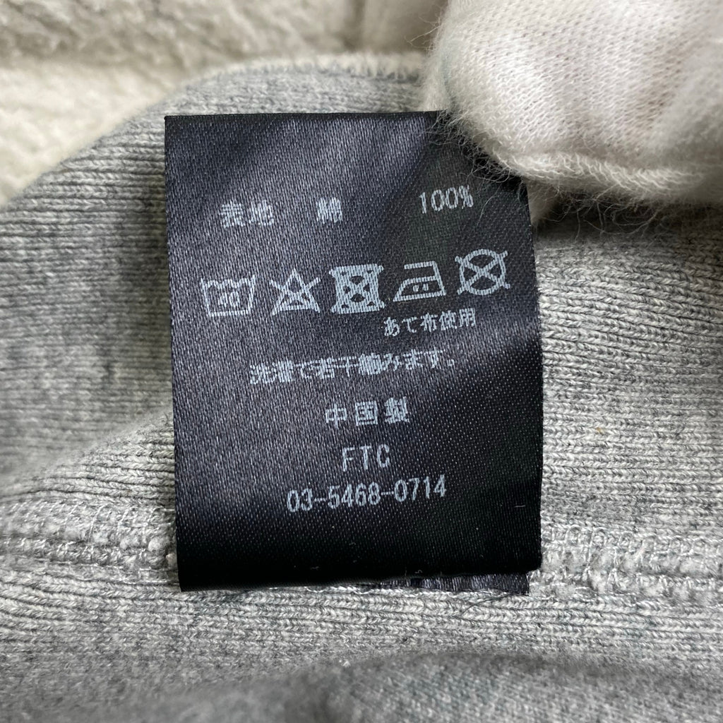 FTC エフティーシー / ボックスロゴ フーディ パーカー オレンジ×グレー SIZE:M