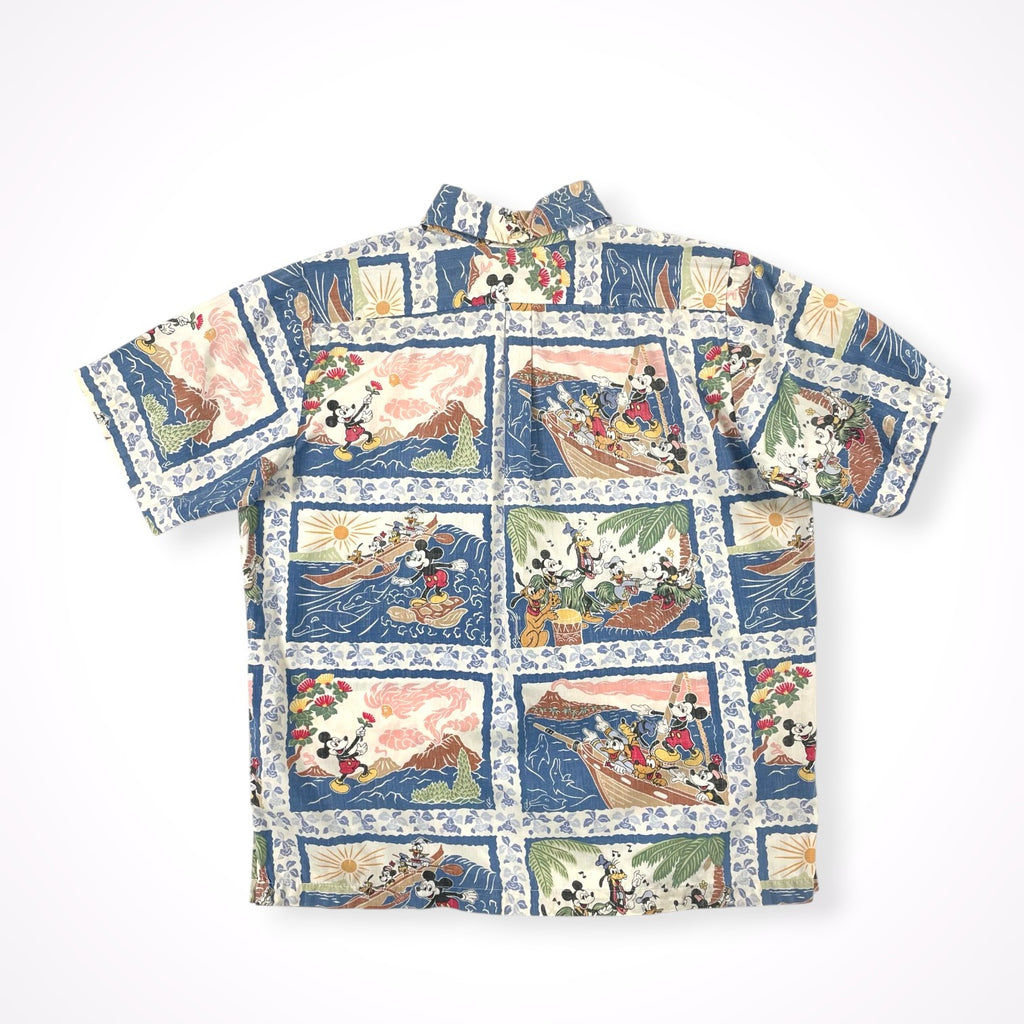 MICKEY MOUSE × reyn spooner / 90s ディズニーグラフィックアロハシャツ SIZE:L